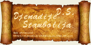 Đenadije Stambolija vizit kartica